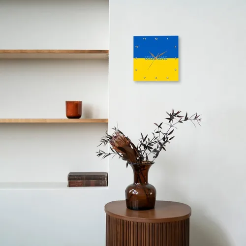 Miniatura 8 de 3dRose Flag of Ukraine of Blue and Yellow 10x10 Wall Clock