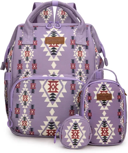 Miniatura 15 de Montana West Wrangler Callie Mochila de Pañales con Estuche para Chupete, Bolsa para Biberón, Conjunto de Bolsa de Viaje Multifuncional para Bebé