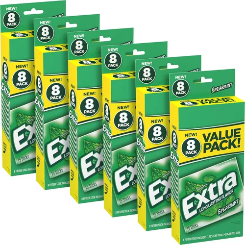 Miniatura 9 de EXTRA Polar Ice Gum sin azúcar, 8 unidades/caja, paquete de 6 (48 unidades en total), goma de mascar de menta a granel