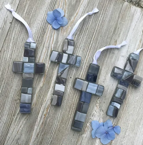 Miniatura 7 de Sentimiento de condolencia con cruz de cristal hecho a mano en Estados Unidos, regalo de condolencia por pérdida de un miembro de la familia, adorno
