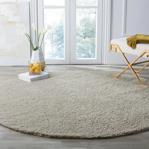 Miniatura 46 de SAFAVIEH Arizona Shag Collection ASG820A - Alfombra de pasillo, 2 pies 3 pulgadas x 6 pies, color crema, diseño sólido, no desprende pelusa y fácil