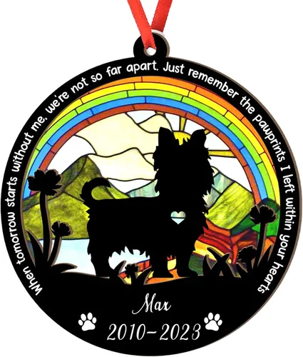 Miniatura 23 de Adorno personalizado para atrapasoles de sabueso afgano, adorno de Navidad de sabueso afgano, regalo para perro amante, sabueso afgano conmemorativo