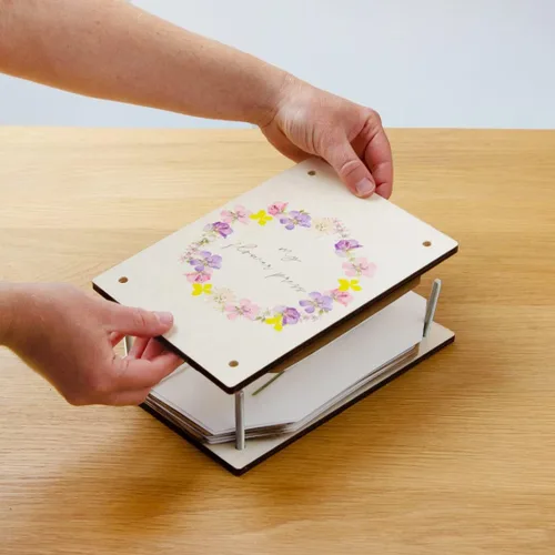Talking Tables Kit de prensa de flores de madera para suministros de arte y manualidades o decoración de tarjetas, conserva un recuerdo especial,