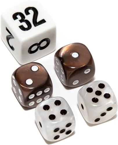 Miniatura 7 de Bello juegos Deluxe dados de imitación de mármol sets-black/, Azul, 5/8