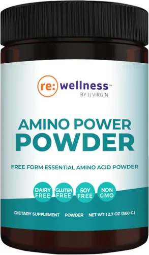Reignite Wellness by JJ Virgin | Amino Power Powder | Aminoácidos esenciales de fácil absorción con alfa-cetoglutarato | Entrenamiento, músculos,