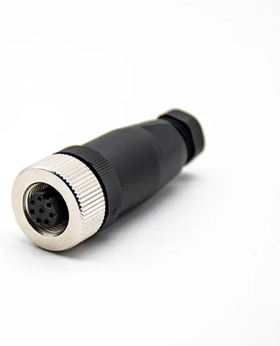 Miniatura 15 de Elecbee Conector de cable M12 Circular Impermeable Enchufe de Aviación Terminación de Tornillo Instalable en Campo Desapantallamiento Recto
