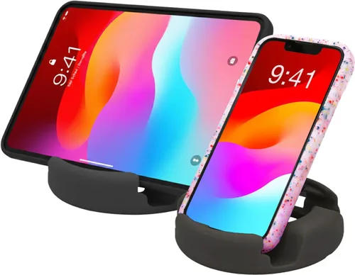 GoDonut Plus+ - Soporte para teléfono inteligente y tableta, compatible con fundas Lager con acceso al puerto de carga, para uso en el trabajo, en