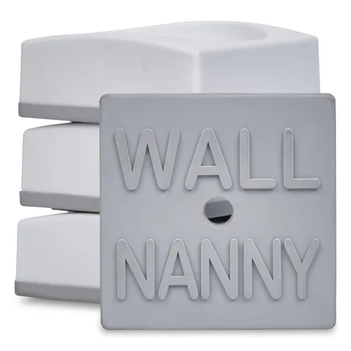 Miniatura 7 de Wall Nanny Mini (4 unidades, fabricado en Estados Unidos), protector de pared más pequeño de perfil bajo para puertas de bebé, perfecto