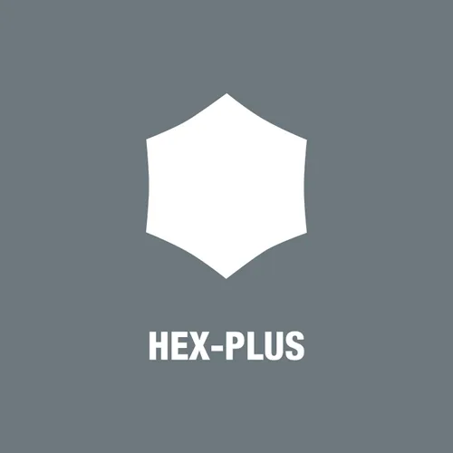 Miniatura 4 de Wera - 5003345001 Juego de 5 piezas de 100 mm de largo con función de retención de enchufe hexagonal de 1/4 de pulgada cuadrada, 003345