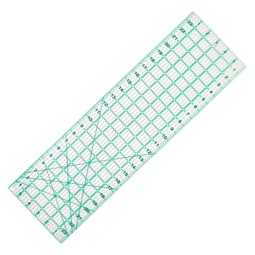 MANUFORE Regla de acolchado de 6 x 24 pulgadas, regla acrílica de costura, regla métrica antideslizante, herramientas de acolchado con líneas