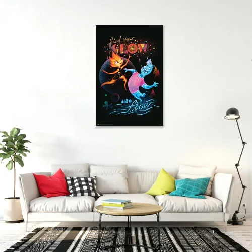Miniatura 3 de Elemental - Póster de película de Disney/Pixar (Find Your Glow And Flow) (tamaño: 24 "x 36")