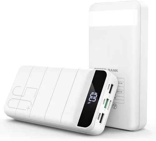 Miniatura 10 de Banco de Energía de Carga Rápida 50000mAh - Cargador Portátil 22.5W USB C con Carga Rápida con 4 Salidas y 3 Entradas Pantalla LED Batería Externa