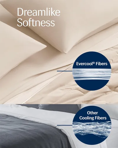 Miniatura 3 de REST Compre 2 OBTENGA 30 por ciento de descuento: Evercool Comforter Plus Paquete de sábana bajera con un 30% de descuento, en Snow Ivory, Queen