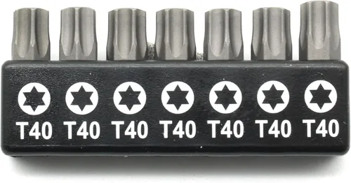 Miniatura 7 de TMAX Juego de puntas de destornillador de cabeza de estrella T6 Torx de 25 piezas, acero S2 de 6 puntos T-6 puntas de inserción de destornillador