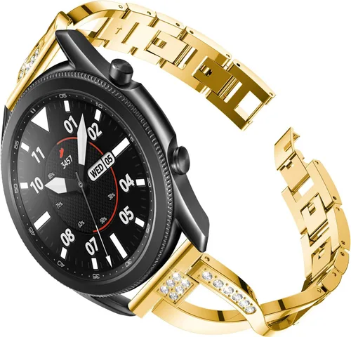 Miniatura 10 de Correas de repuesto para Samsung Galaxy Watch 3 de 1.772 in SM-R840 para mujeres y hombres, 0.866 pulgadas de liberación rápida de acero inoxidable