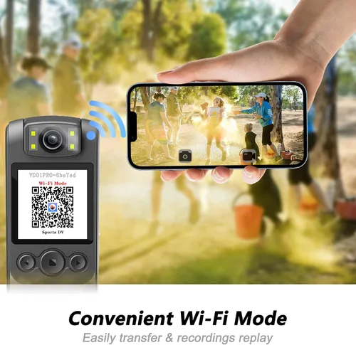 Miniatura 2 de Cámara corporal 4K con grabación de audio y video, mini cámara portátil de 64 GB con cordón magnético, cámara desgastada por el cuerpo para viajes