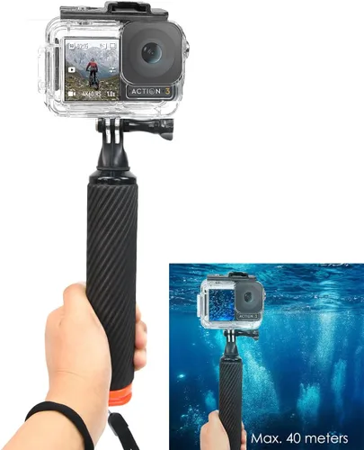 Miniatura 2 de Estuche de buceo y empuñadura flotante para DJI Osmo Action 5, 4 y 3 Protección impermeable, estabilidad mejorada, aventuras submarinas