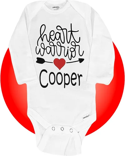 Miniatura 2 de Regalos de guerrero del corazón - Body personalizado 100% algodón - Talla unisex - Negro o blanco disponible - Ropa de bebé CHD