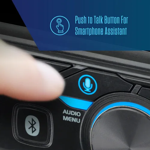 Miniatura 4 de Jensen CMR270 Estéreo de coche doble DIN de 7 pulgadas Pantalla táctil de medios digitales LED Bluetooth Asistente Push to Talk Entrada
