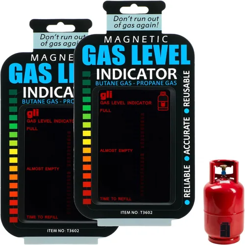 Ptwola 2 Piezas Indicador de Nivel de Gas Indicador de Tanque de Propano Reutilizable Indicadores de Nivel de Combustible Adhesivo para Cocina del