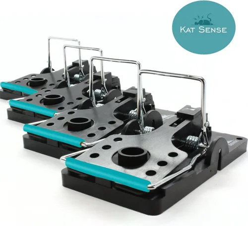Miniatura 9 de Kat Sense Juego de 6 trampas grandes para ratas, diseño de barra de acero inoxidable, trampa humana para uso en interiores y exteriores, atrapa
