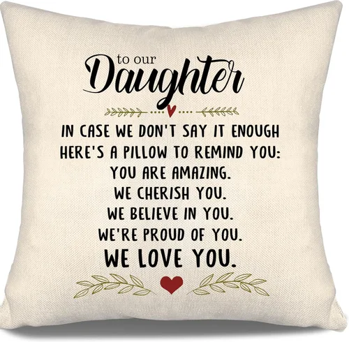 Miniatura 24 de En caso de que no lo diga lo suficiente aquí hay una almohada para recordarte que eres increíble, te aprecio, te quiero. Funda de almohada para tía