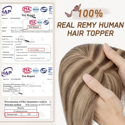 Miniatura 106 de Rich Choices Pelucas con topper de cabello para mujeres, cabello humano real 100% Remy, sin flequillo, para mujeres con adelgazamiento en la parte