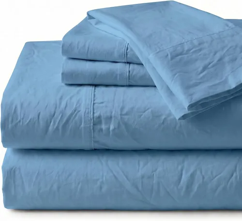 Miniatura 12 de Juego de sábanas de cama King de percal Peru Pima de 285 hilos - 100% algodón peruano Pima, 4 piezas