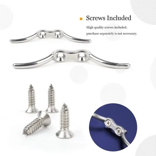 Miniatura 5 de AMYSPORTS Marine Hardware Cuerda Cleat Steel Heavy Duty Rope Cleat Marine Stainless Deck Boat Cleat Amarre