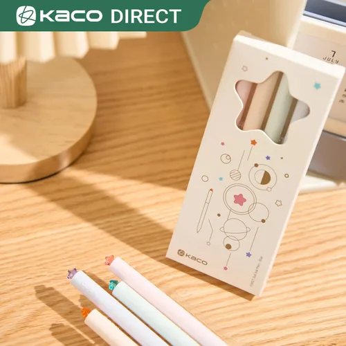 Miniatura 3 de Kaco FIRST Bolígrafos de gel lindos de papelería, tinta negra, 0.7 mm de punta media, bonitos bolígrafos con estrellas para diarios