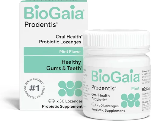 BioGaia Prodentis | Probióticos orales | Promueve encías y dientes saludables | Defiende contra el mal aliento y problemas dentales | Mejora la