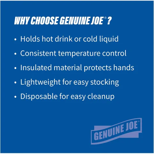 Miniatura 9 de Vaso Genuine Joe de poliestireno para bebidas frías y calientes, color blanco, GJO58554, Blanco, 1000