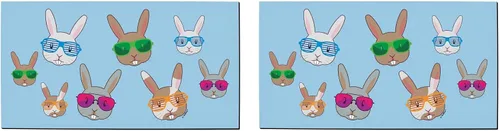 Miniatura 9 de Tapete de bienvenida al aire libre de Pascua clásico con patrón de huevo de Pascua personalizado para interiores Huevos - Personalizado