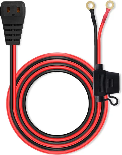 Cable de alimentación CC para refrigerador de automóvil de 12 V, terminal de anillo O de 16 AWG a cable de plomo portátil para automóvil