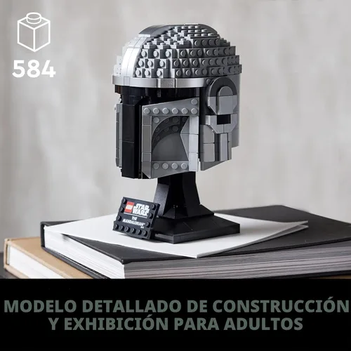 Miniatura 2 de LEGO Star Wars The Mandalorian Helmet 75328 Kit de modelo para construir, juego de decoración coleccionable para adultos, hombres, mujeres, mamá