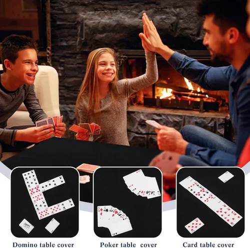 Miniatura 7 de Frienda Mantel plegable de fieltro para mesa de juegos, para jugar cartas de póquer, rompecabezas mahjong, juegos de mesa, mesa no incluida