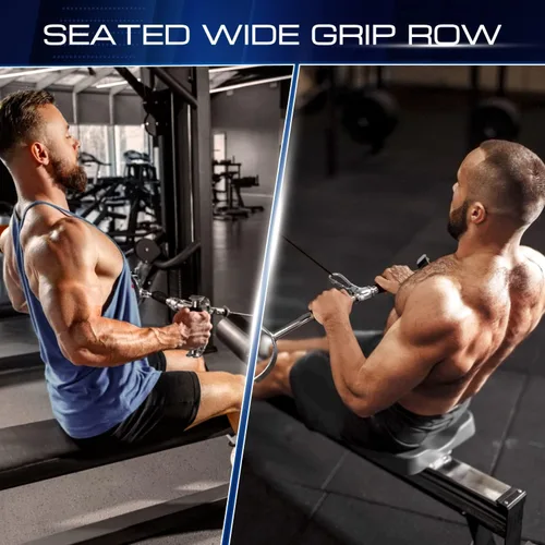 Miniatura 4 de Yes4All Neutral Paddle Grip LAT Pull Down Bar, Range of Motion Spreader Handle Cable Attachments