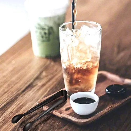 Miniatura 3 de Paquete de 10 pinzas pequeñas de hielo para azúcar, mini pinzas de acero inoxidable para servir aperitivos, para fiestas, café, té, vinos, cocina