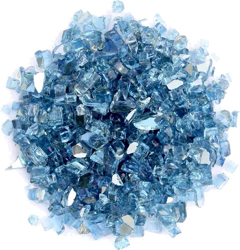Miniatura 12 de Hiland RGLASS-AQ Vidrio para Hoguera en Aqua, Clasificación de Temperatura Extrema, Bueno para Propano o Gas Natural, 10 Libras, 10 lb (Paquete de 2)