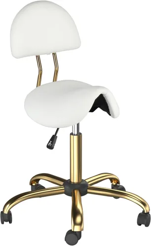 Miniatura 10 de OmySalon Silla de dibujo, silla ergonómica de escritorio de oficina con soporte para espalda, taburete alto ajustable con reposapiés y cojín de Negro