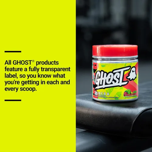 Miniatura 5 de GHOST BCAA Polvo de Aminoácidos Suplemento, Kiwi Strawberry - 30 Porciones - Sin Azúcar Intra, Post y Pre Entrenamiento Polvo de Aminoácidos