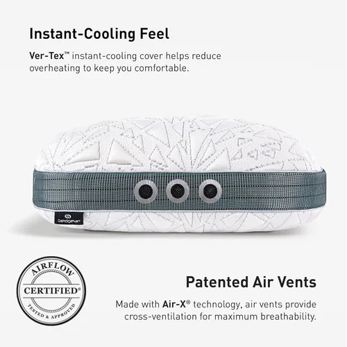 Miniatura 3 de Bedgear Storm Cuddle Curve - Almohada de rendimiento – Tamaño 3.0 – Almohada de cama refrescante para personas que duermen de lado – Firmeza media