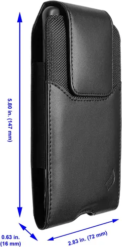 Miniatura 2 de Funda de cuero para teléfono celular para iPhone SE (2020/2022), 11 Pro, 12 13 14 15 16 17, Samsung Galaxy S22 S23 S24 S25 - Funda vertical