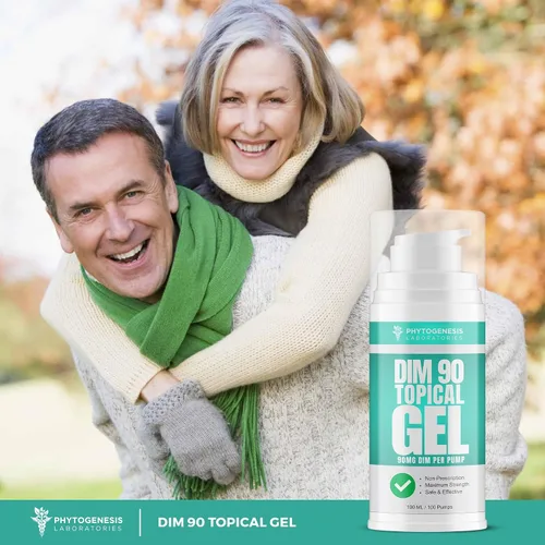 Miniatura 5 de Phytogenesis DIM 90 - Suplemento dim de máxima fuerza gel tópico - 90 mg de diindolilmetano natural (DIM) por porción - Soporte hormonal, cognitivo