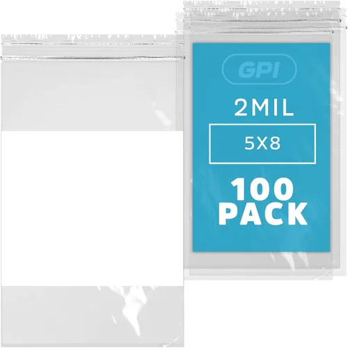 Miniatura 40 de GPI - Mini bolsas con cremallera de 1 x 1 pulgada, paquete de 1000 bolsas de plástico transparente con cierre con cremallera con bloque blanco