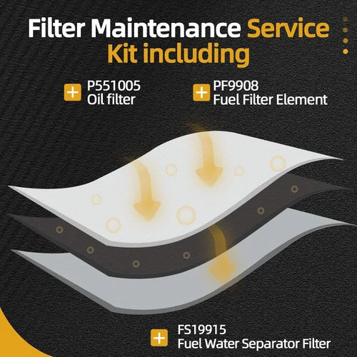 Miniatura 4 de Kit de Servicio de Filtro JAVOUKA, Para Motor Diesel Detroit DD13 DD15 DD16, Aceite, Separador de Agua y 2 Filtros de Combustible, Filtro