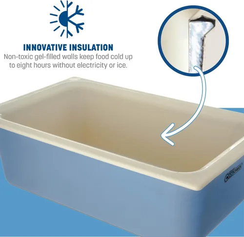 Miniatura 3 de Carlisle Coldmaster CoolCheck contenedor de alimentos refrigerante que cambia de color, Talla full, Blanco, 1