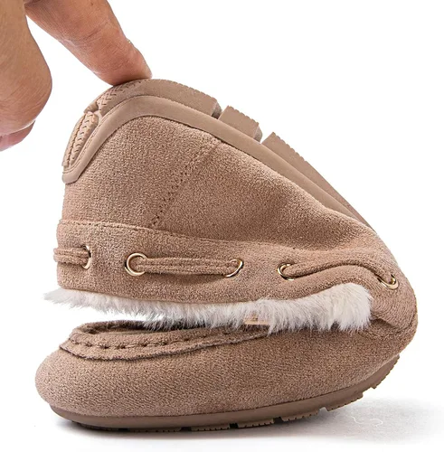 Miniatura 7 de GLOBALWIN Mocasines para mujer, para invierno, para interiores y exteriores, con forro de piel sintética