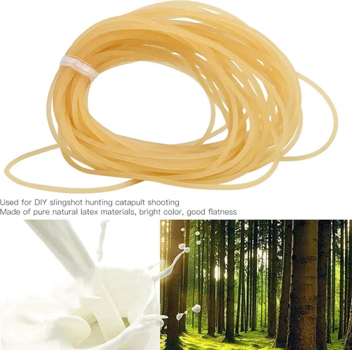 Miniatura 3 de Tubo de banda de goma de látex natural de 0.079 in de diámetro 32.8 ft de longitud para tirachinas catapulta piezas elásticas caza al aire libre