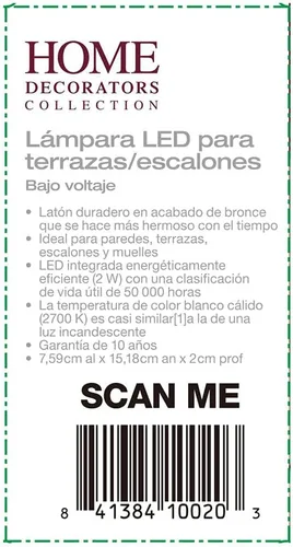 Miniatura 6 de Luz cálida blanca de la cubierta del paisaje del LED integrado al aire libre del latón de 2 vatios 2700K